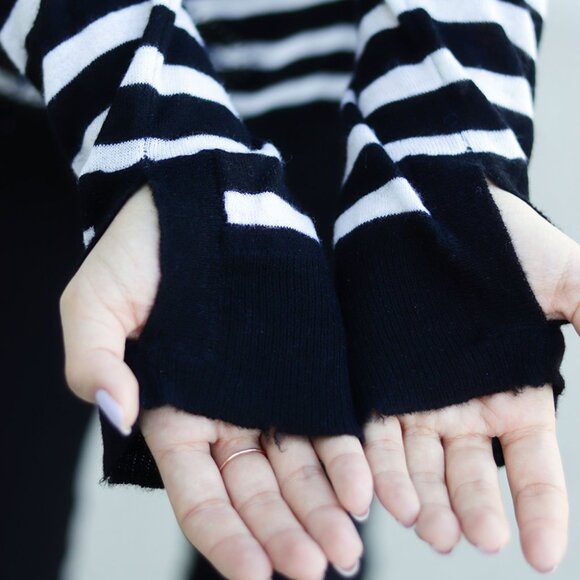 NWT - Zadig & Voltaire Reglis Stripe Sweater 100% Cashmere SHMZ1113F - Picture 13 of 15